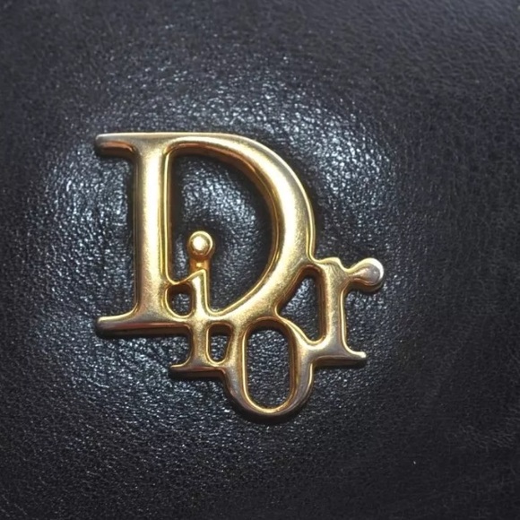 Authentic Christian Dior Honeycomb Shoulder Tote Bag PVC Leather Black - Picture 9 of 13